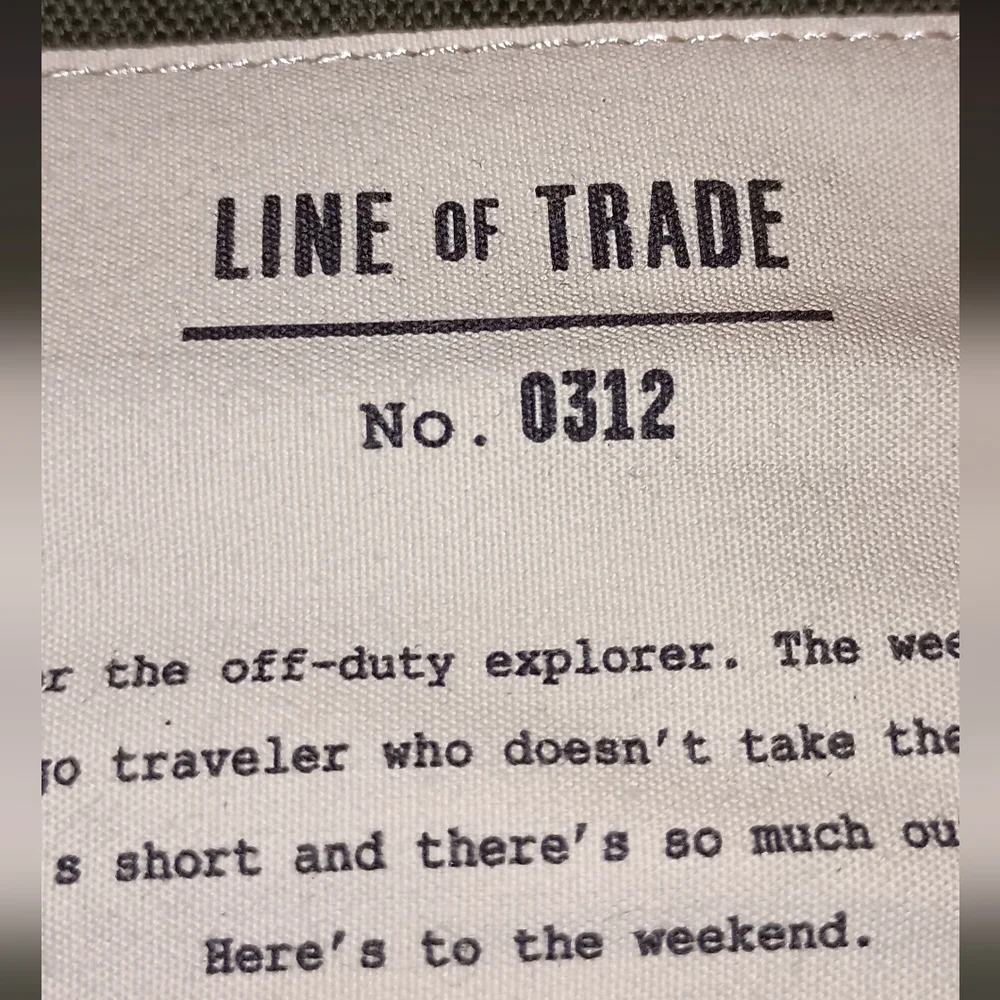 Line of Trade Weekend olive Green Canvas Men's Weekend Bag